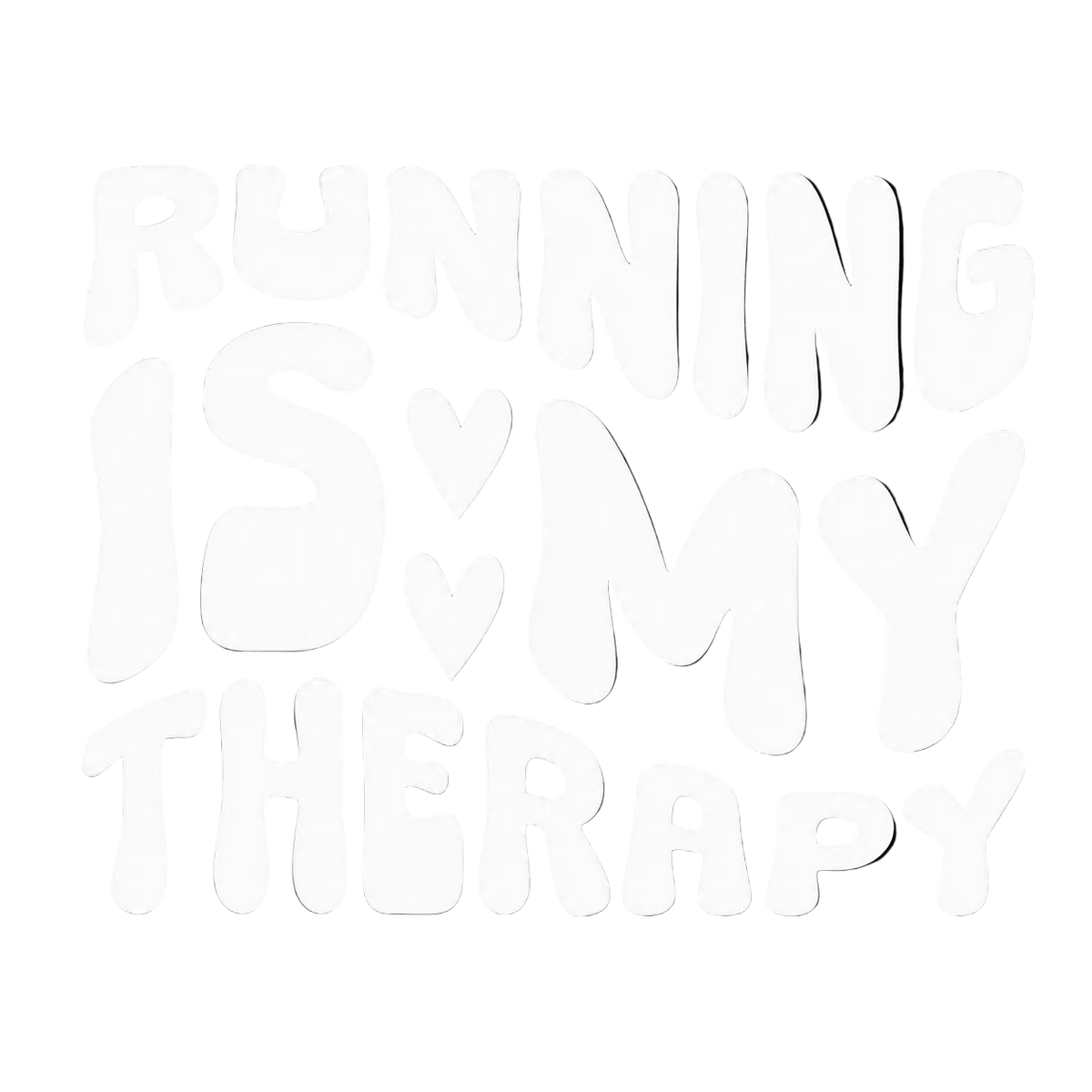 Patch thermocollant RIMT, texte Running Is My Therapy, pour gear de trail